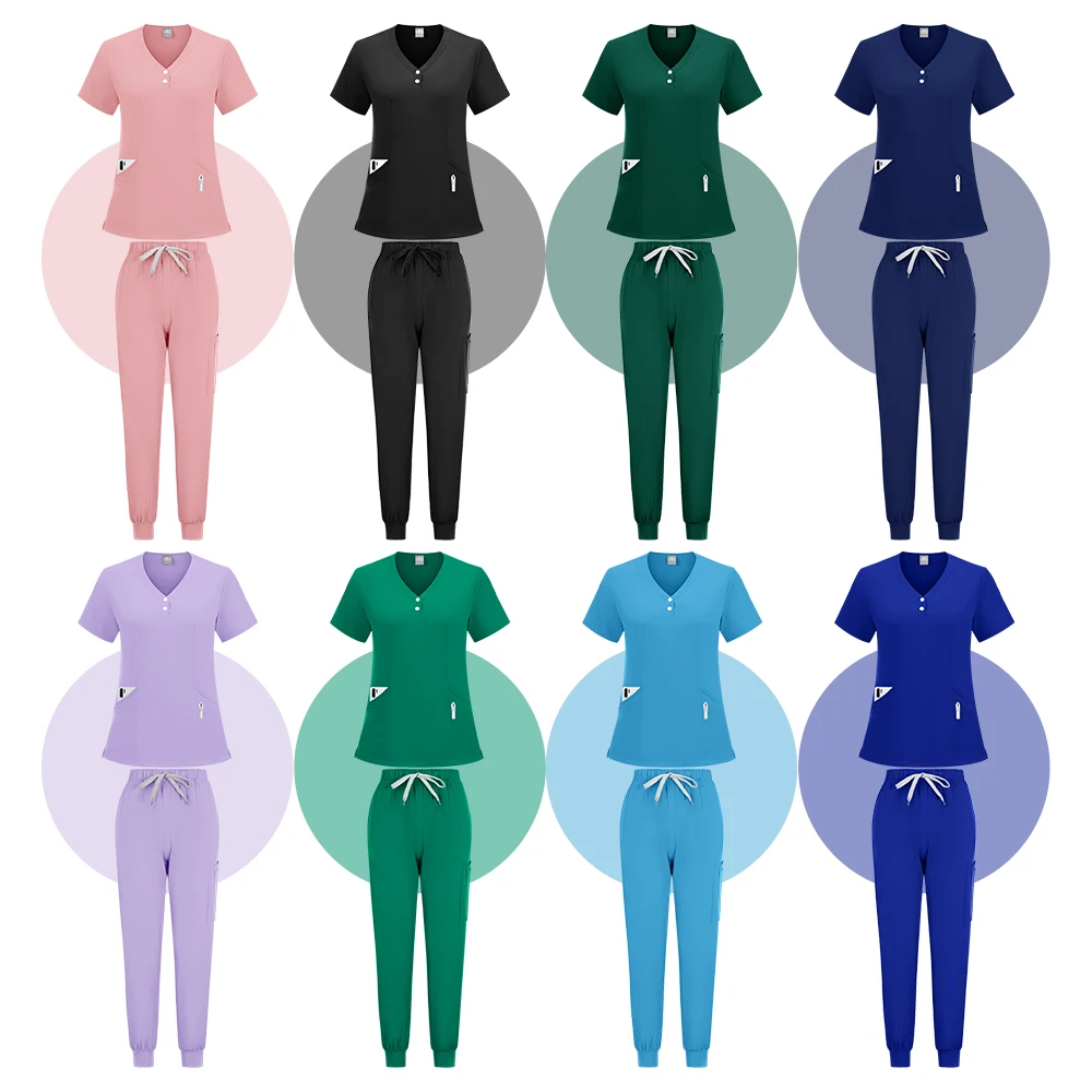 

Комплект из двух предметов хирургической униформы, халаты для косметолога, медицинская спецодежда, одежда для ухода за домашними животными, скрабы, униформа, оптовая продажа, костюм медсестры