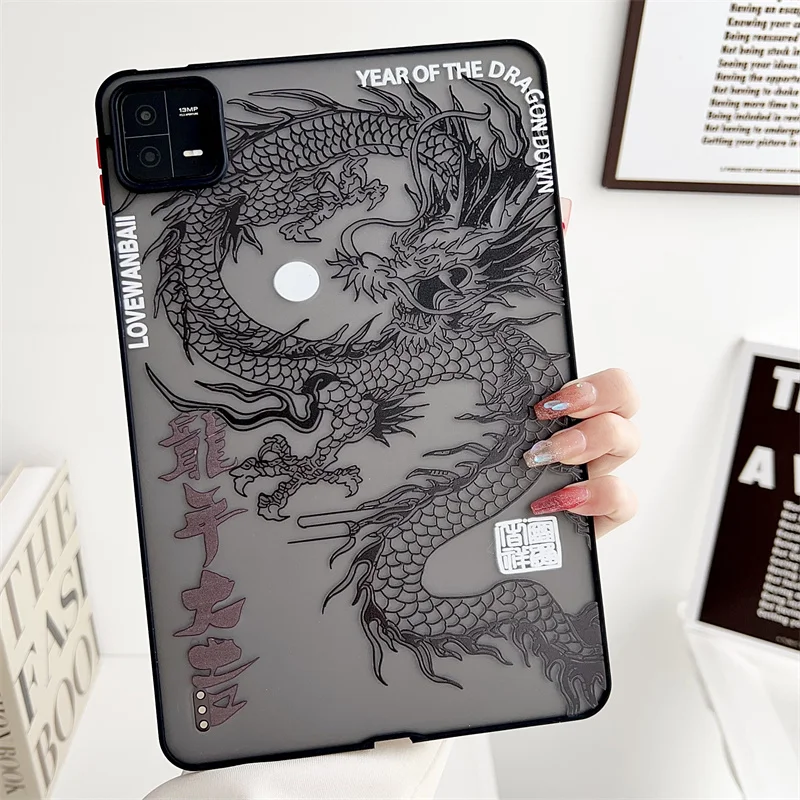 For Xiaomi Mi Pad 6 6S Pro Case Xiaomi Pad 5 5Pro 11'' Case Chinese Loong Dragon Matte Cover for Redmi Pad SE 2023 Funda Capa