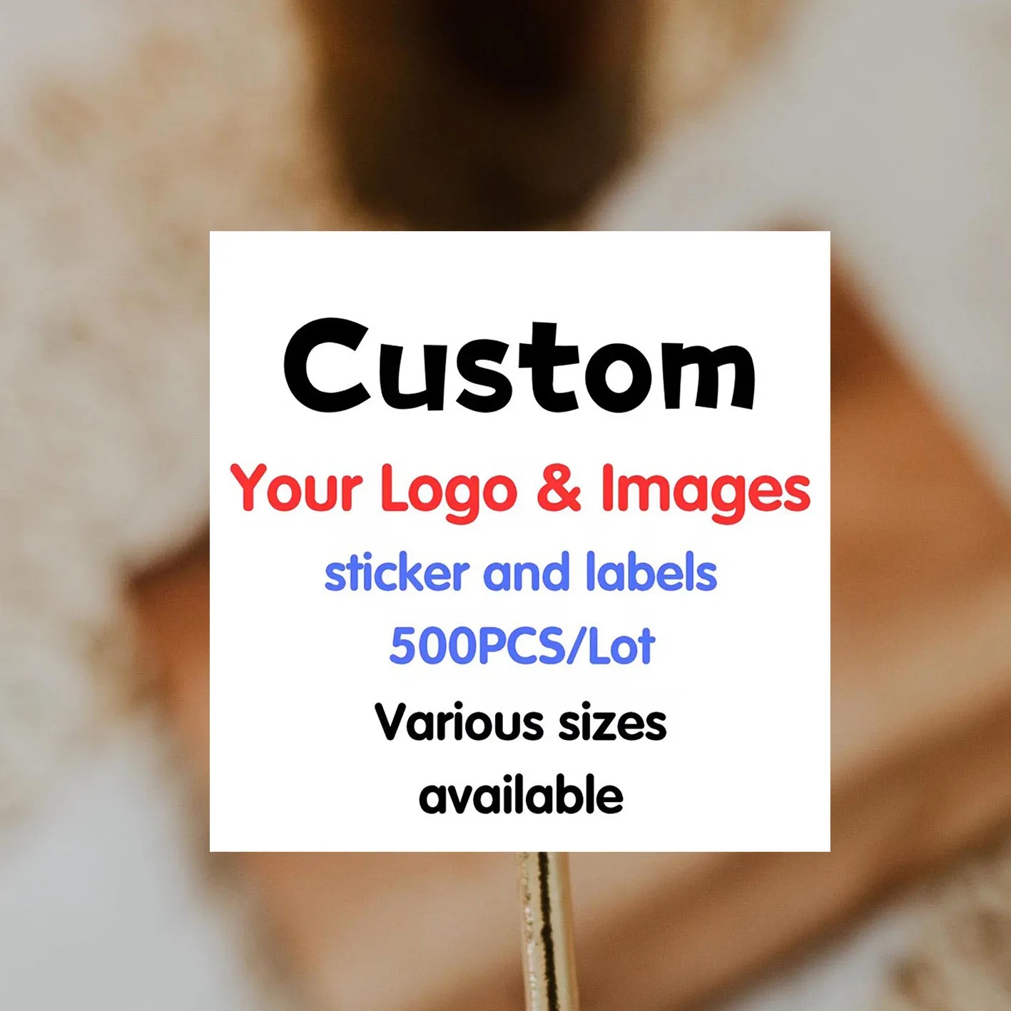 500 ملصقًا مخصصًا مخصصًا، مثالي لسيناريوهات الترويج التجارية (اختيار مثالي للحفلات وتغليف الهدايا).
