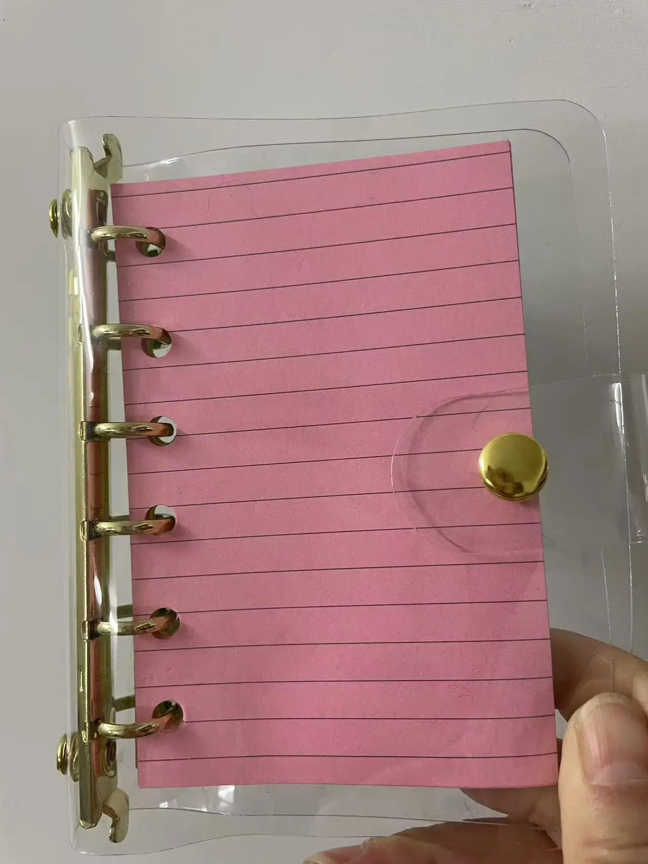 Cubierta de carpeta de color oro rosa A7 con 40 hojas, accesorios para cuaderno de bocetos, diario, suministros de oficina