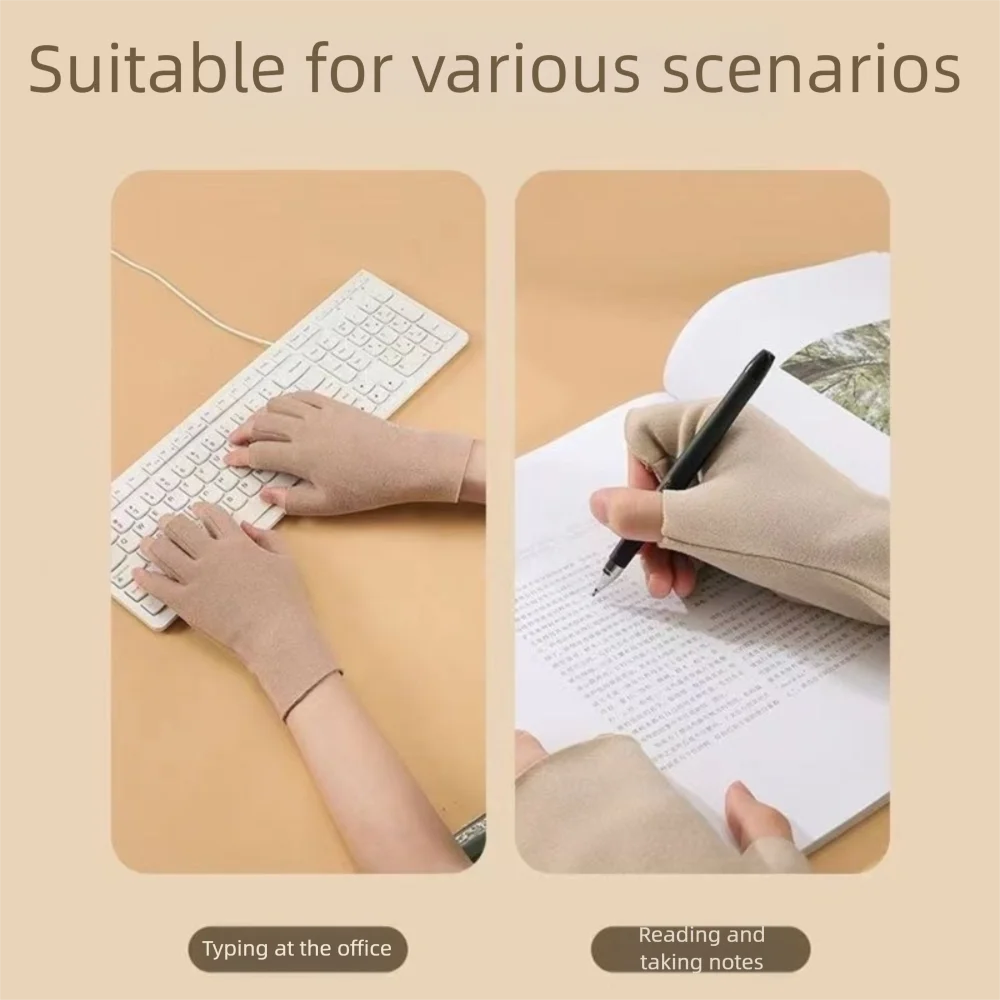 

Модные мягкие бархатные перчатки с половиной пальца, ветрозащитные однотонные перчатки с сенсорным экраном, сохраняющие тепло, морозостойкие велосипедные варежки, зимние