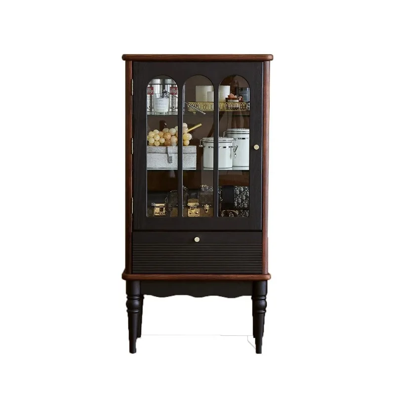 Small apartment living room wall display cabinet American household side cabinet