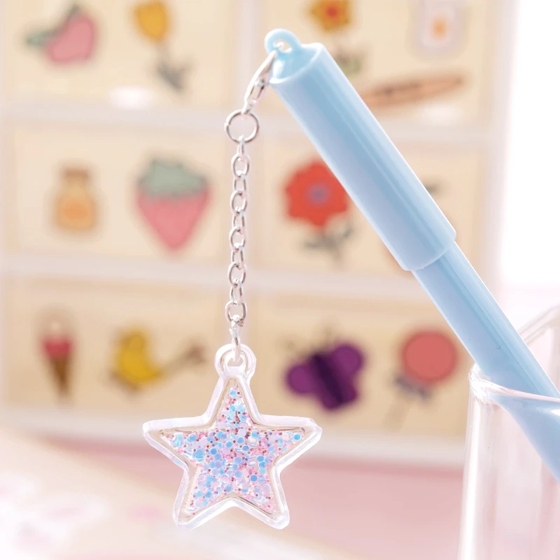 Imagem -04 - Unisex Pen Bonito Estrela Pingente Estudante Bonito Aprendizagem Papelaria Exame Caneta Assinatura Caneta Kawaii Barato Papelaria 32 Pcs