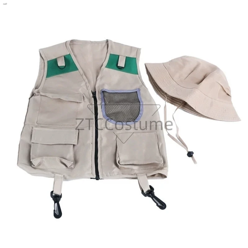 Chaleco Y Sombrero De Explorador Para Niños – Kit De Juego De Rol Para Aventuras Al Aire Libre | Safari Y Acampada