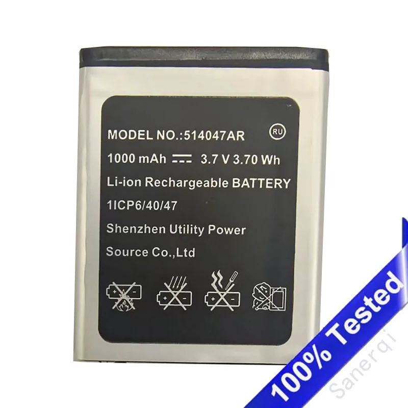 

Brand New 3.7V 1000mAh Mobile Phone battery Batteries 514047AR for KX-TU446 KX-TU456 KX-TU466 Bateria