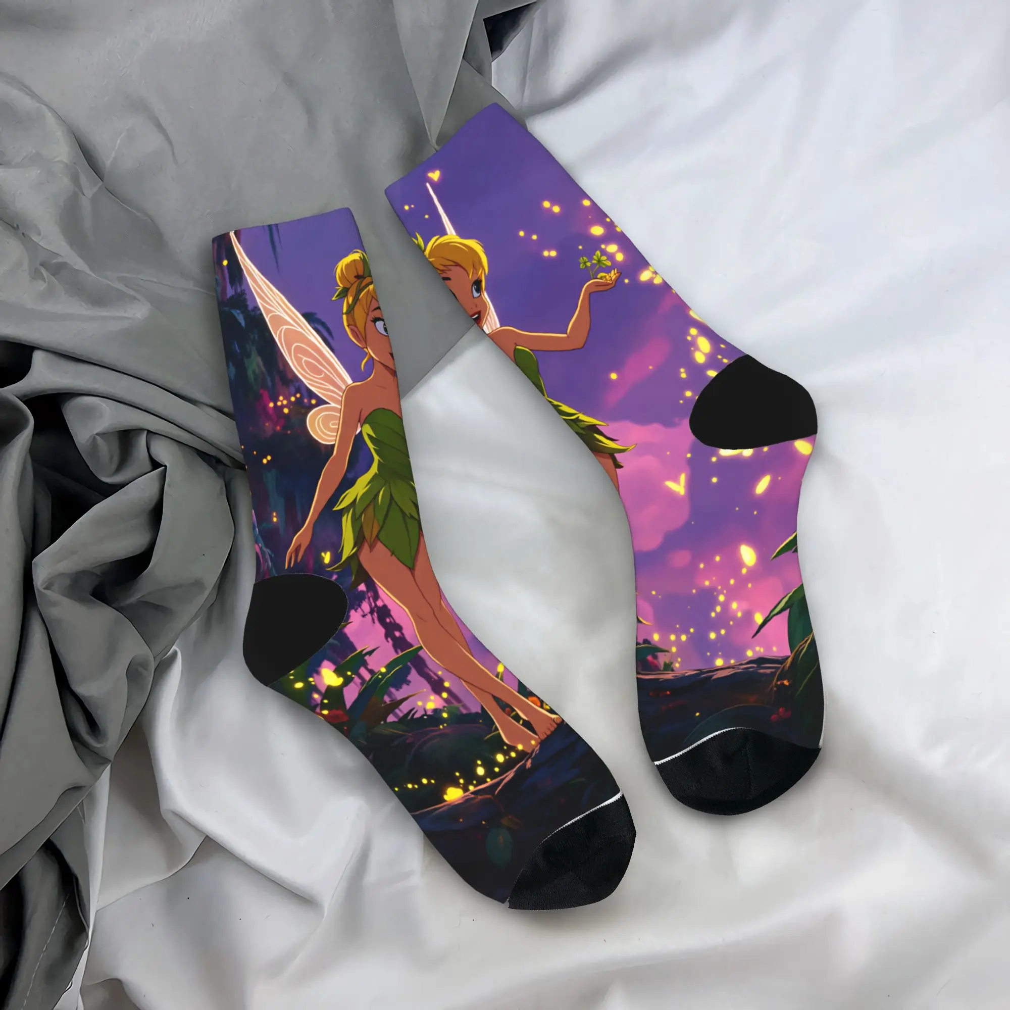 Tinker Anime Bells Stockings  Design Fashion Socks Spring Anti Skid Socks Men Running Warm Soft Socks