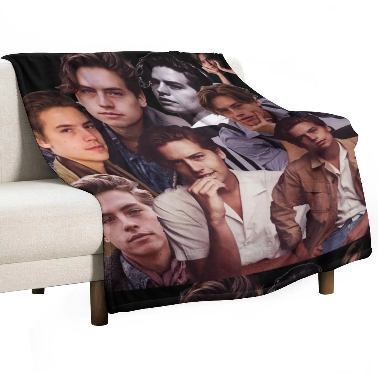 Cole sprouse collage poster design 2020 Throw Blanket Summer Beddings Personalized Gift Bed covers Blankets