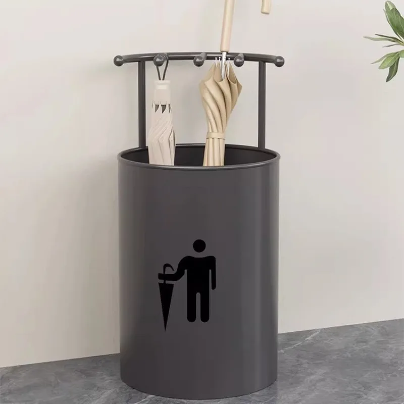 Large Capacity Umbrella Holder Metal Umbrella Storage Bucket Home Entrance Umbrellas Organizer Rack Minimalist Umbrellas Bucket