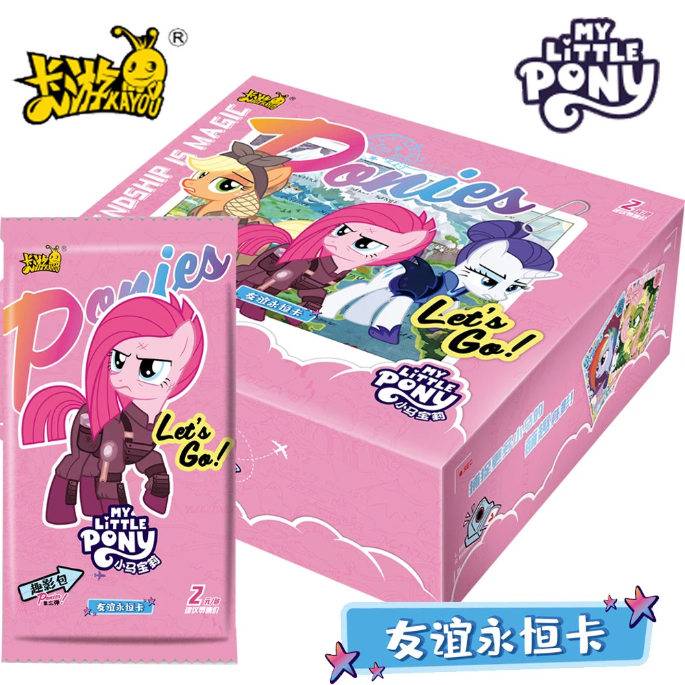 KAYOU Echte My Little Pony-collectiekaarten voor kinderen Twilight Sparkle Rainbow Dash Knappe afbeelding Karakter Freeze-kaarten Geschenken