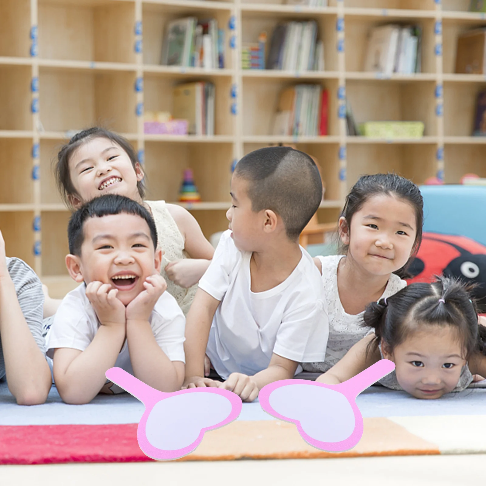 

3pcs White Single Sided Heart Shaped Handheld Scoreboard For Auctions Bidding Judges Voting Dry Erase Paddle Board