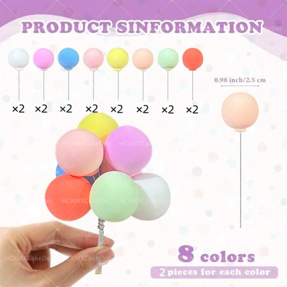 1set Ballon Kuchen Dekoration Geburtstag Party Dessert Runde Ball Dekoration Geeignet für Geburtstag Party Hochzeit Kuchen Dekoration – Detail 5