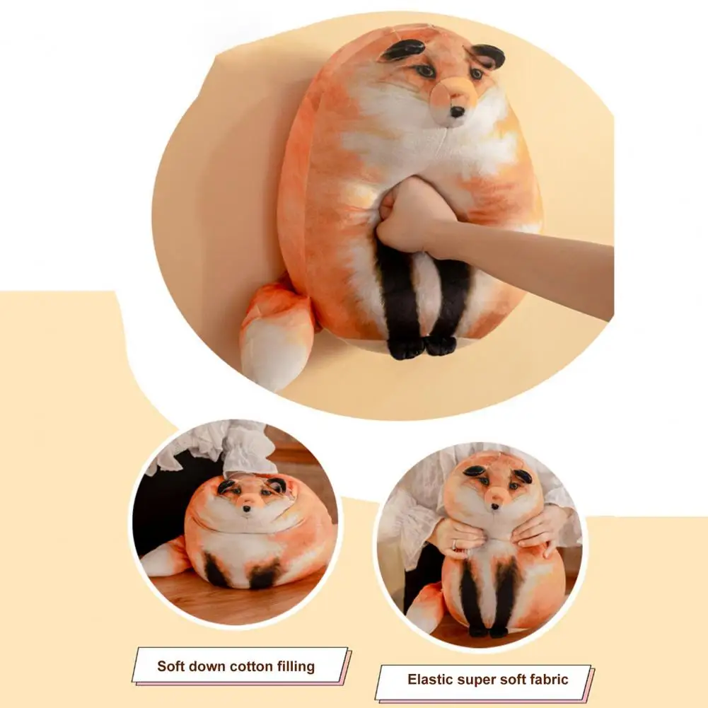 

Vivid Animal Plush Doll Soft Cat Plush Pillow Fox Doll Pallas's Cat Fox Plush Throw Pillow Doll Toy Ornament