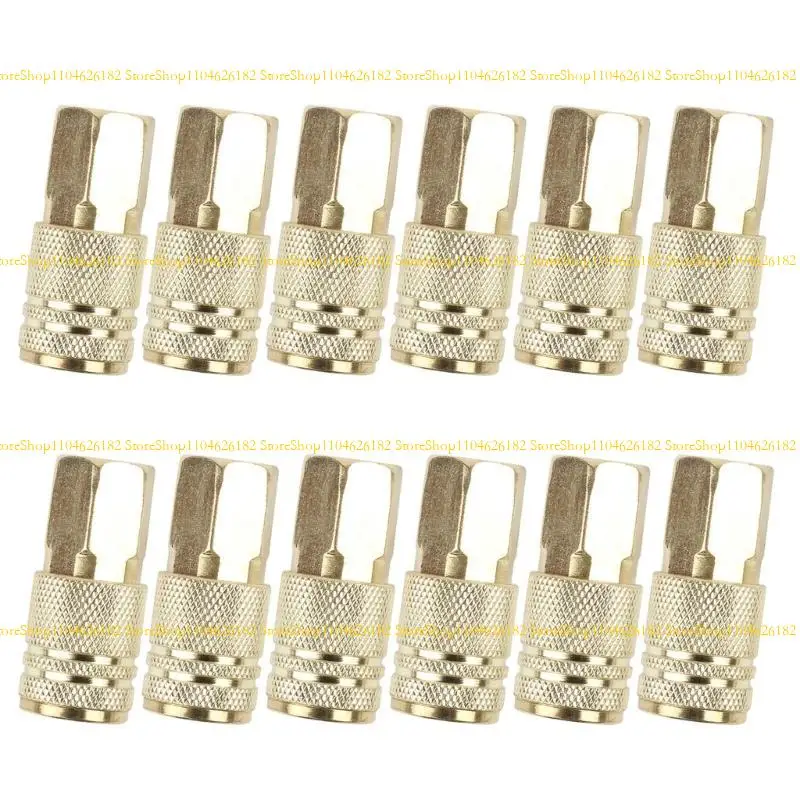

Q2Q4 Pack of 12 1/4inch Air Hose Fittings Brass Female Couplers for Professional Use