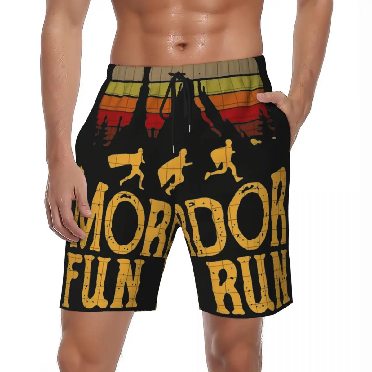 

Mordor L-Lords Of The R-Rings Board Shorts Летние классические пляжные шорты из фильма Мужские быстросохнущие плавки для бега с графическим рисунком
