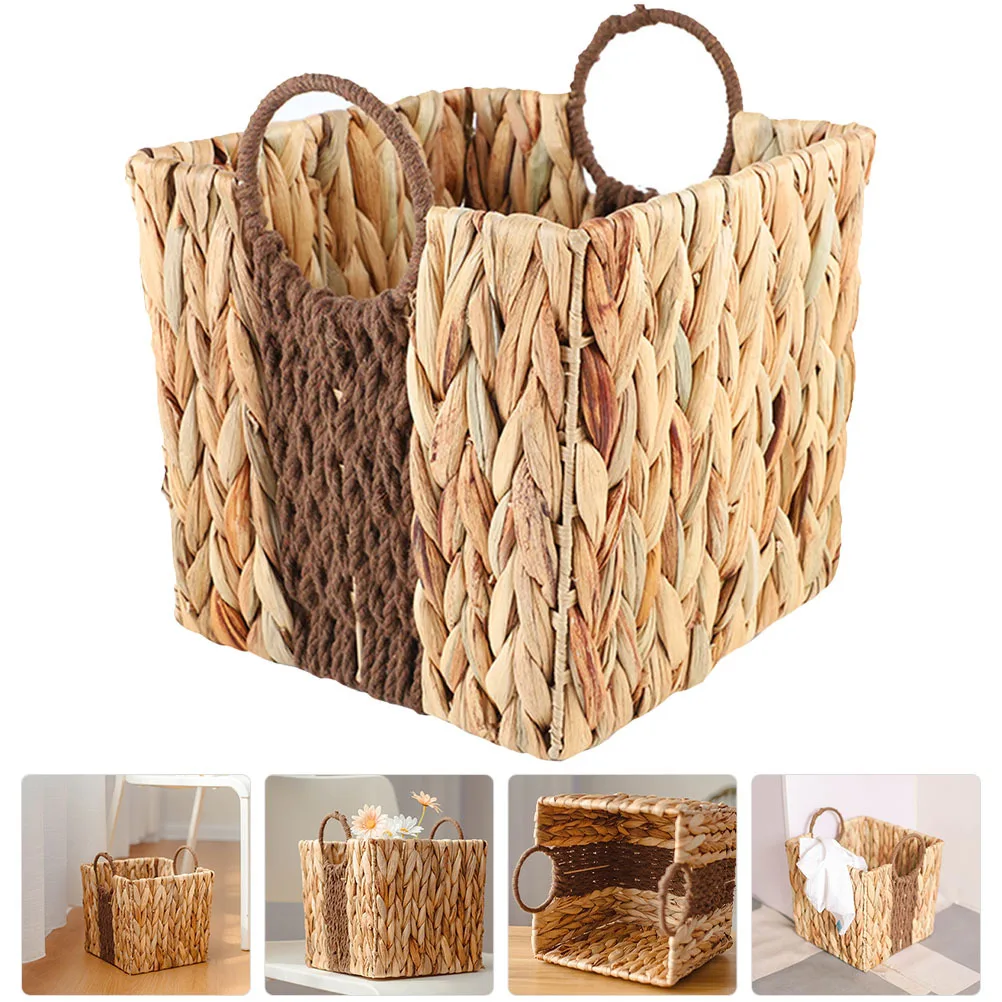 

Woven Storage Basket Premium Material No Lid Fruit Candy Basket Home Use Desktop Organizer Decorative Storage Tray