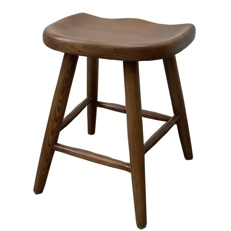 Ash wood home restaurant simple solid wood stool noodle restaurant snack bar bench personality