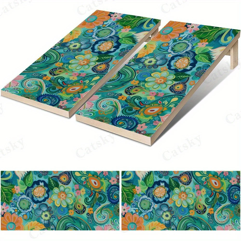

Colorful Paisley Floral Sticker,2D Flat Vinyl Sandboard Decals - Budget-Friendly and High Value, Bubble-Free and Easy to Stick,