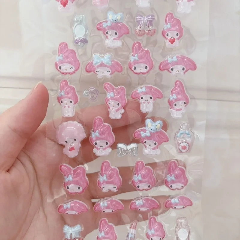 산리오 마이멜로디 방수 3D 입체 스티커 DIY 휴대폰 케이스 장식 이어폰 케이스 액세서리 선물