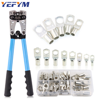 Battery Cable Lug Cable Crimping Pliers 6-50mm²/AWG 10-0 Tube Terminal Crimper Hex Crimp Tool Multitool  Hand Tools HX-50B