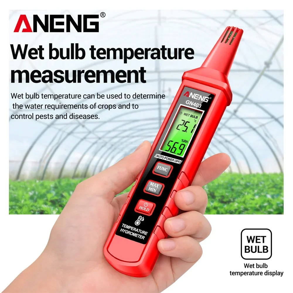 ANENG GN403 Smart Temperature Humidity Tester High Precision Digital Hygrometer with Ambient Dew Point Humidity Meter Tools