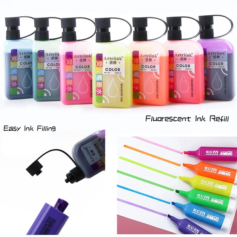 Highlighter Ink Vintage Morandi Color Water-based Refill Handbook Dip Pen Drawing Markers Pigments