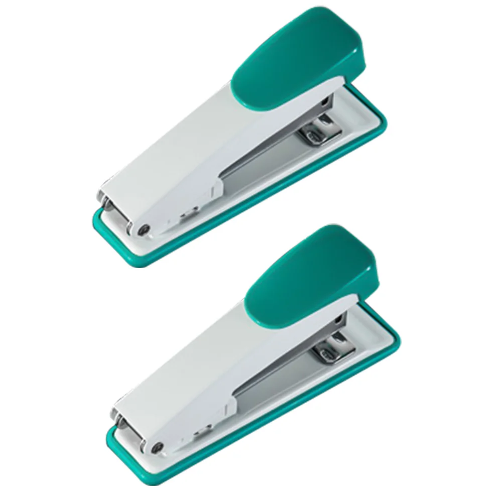 

2 Pcs Standard 24 6 Stapler Lightweight Compact Smooth Desk Metal Tool Book Binding Student Stationery Portable