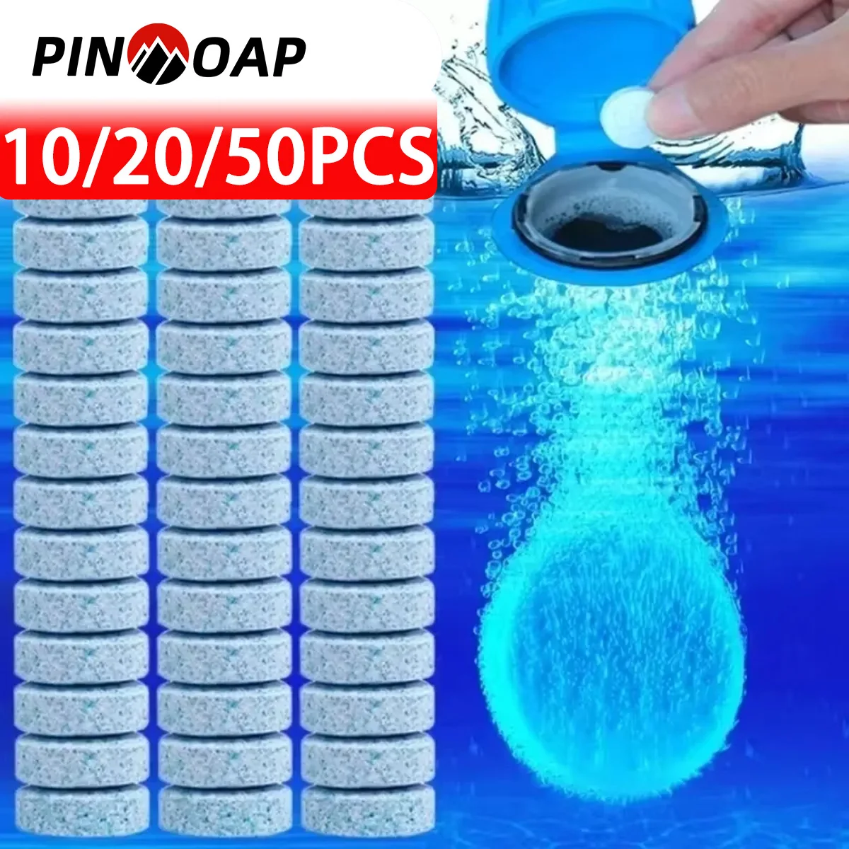 Tabletas de limpieza multifuncionales para parabrisas de coche, limpiador en aerosol efervescente concentrado, agua de vidrio sólido automotriz, 10/20/50 Uds.