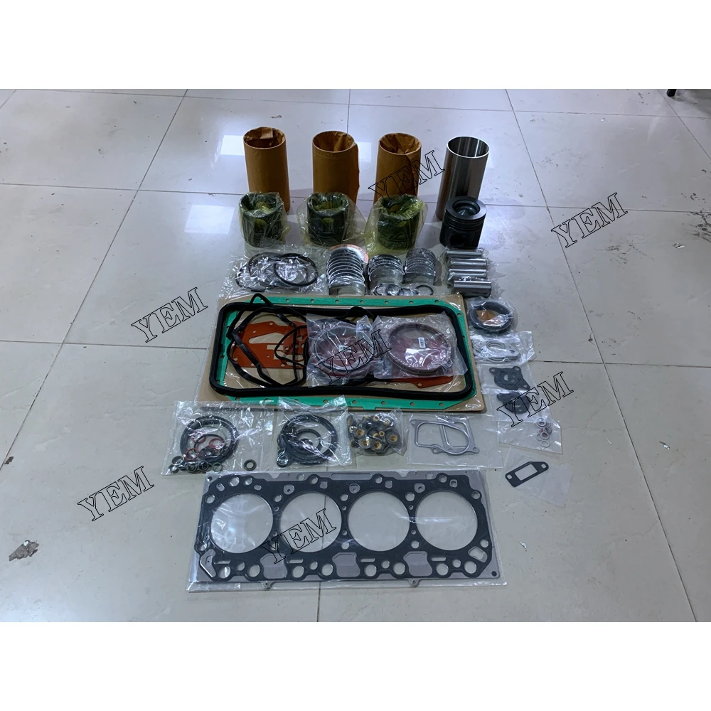 

New QSB4.5 Cylinder Liner Kit With Gasket Kit & Engine Bearing Thrust Washer For Cummins Forklift Excavator Machinery Engine.