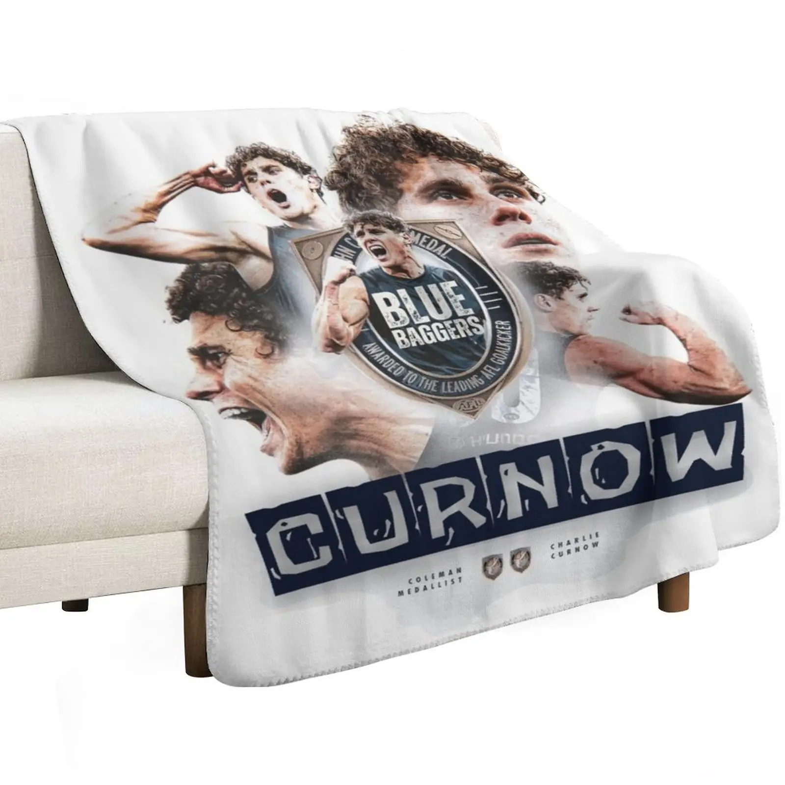 Charlie Curnow Carlton Football Club Throw Blanket Flannels Giant Sofa Furry Sofa for winter Moving Blankets