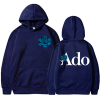 Men Women Fashion Casual Harajuku Goth Vintage Streetwear Wish World Tour Merch Hooded Clothes Hot Ado Blue Rose Print Hoodies