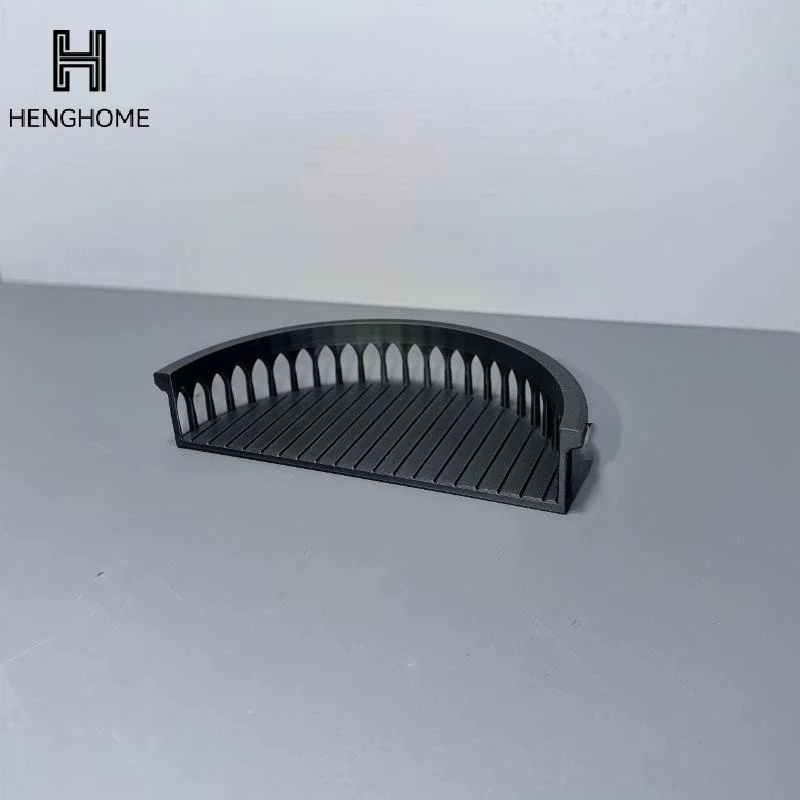 1Pcs Semi Circular Balcony Miniature Building Model Accessory Dollhouse Simulation European Wall Mounted Storage Rack Decor