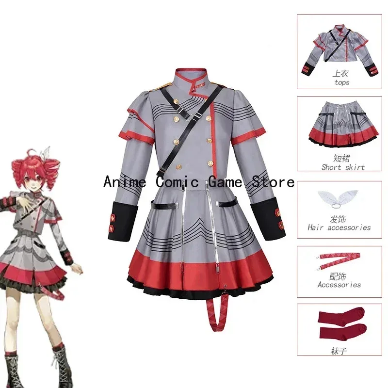

In Stock S-3XL Tetoo Vtuber Synthesizer V Kasane Tetoo Cosplay Costume Wig Virtual Singer Halloween Party Outfits for Women