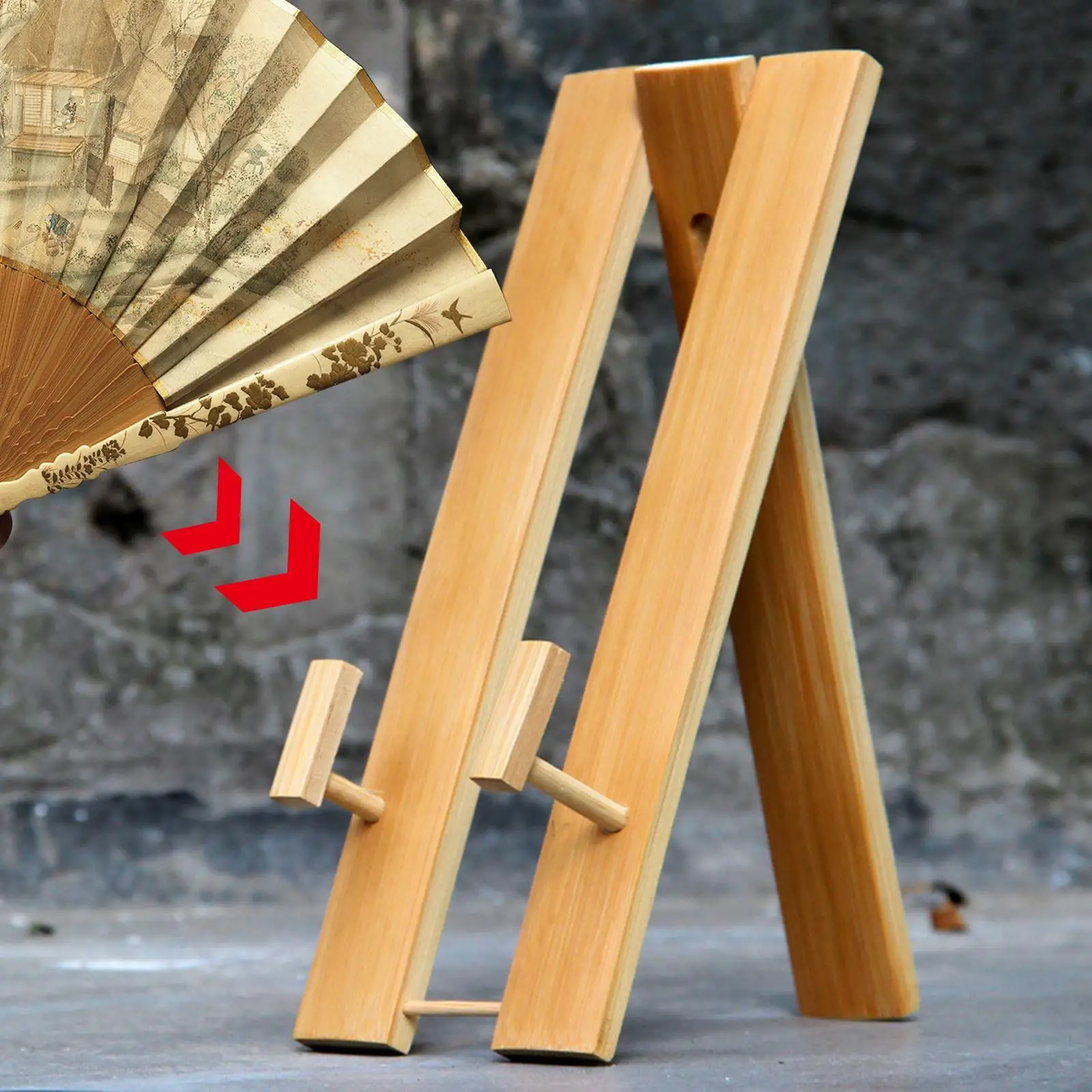 Supporto per ventilatore portatile pieghevole leggero portatile pratico supporto per ventilatore in stile vintage per anniversario scaffale matrimonio ufficio bar