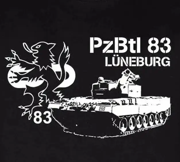 

PzBtl 83 Luxembourg Panzer Battalion Leopard 2A4 Tank Crest T-Shirt 100% Cotton O-Neck Summer Short Sleeve Casual Mens T-shirt