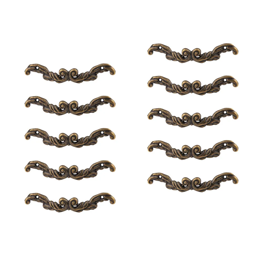 10Pcs Vintage Cabinet Handle Antiquing European Style Drawer Pull Handle for Wardrobe Furniture Home Office Bathroom