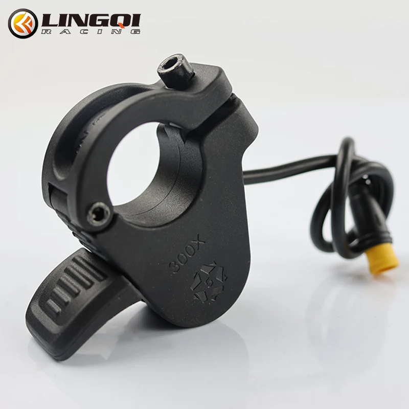 LINGQI RACING-acelerador de motocicleta, acelerador de Control de velocidad de pulgar 300X para bicicleta eléctrica, Scooter Eléctrico, piezas de Dirt Pit Bike