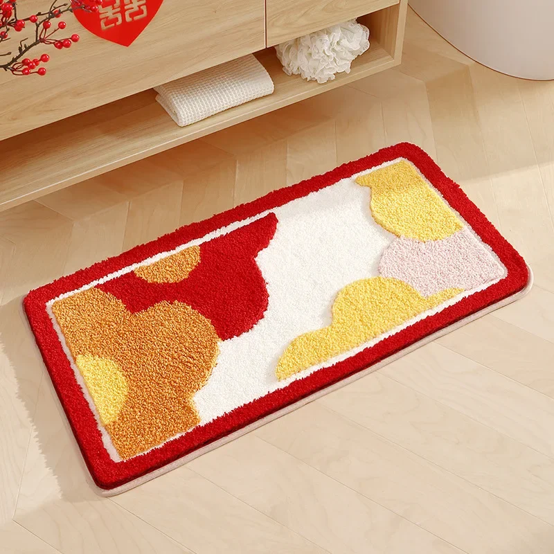 Creative Flower Bath Mat Set High Quality Bathroom Carpet Shower Mat Absorbent Non-slip Entry Door Mat Bedside Rug Kitchen Mat