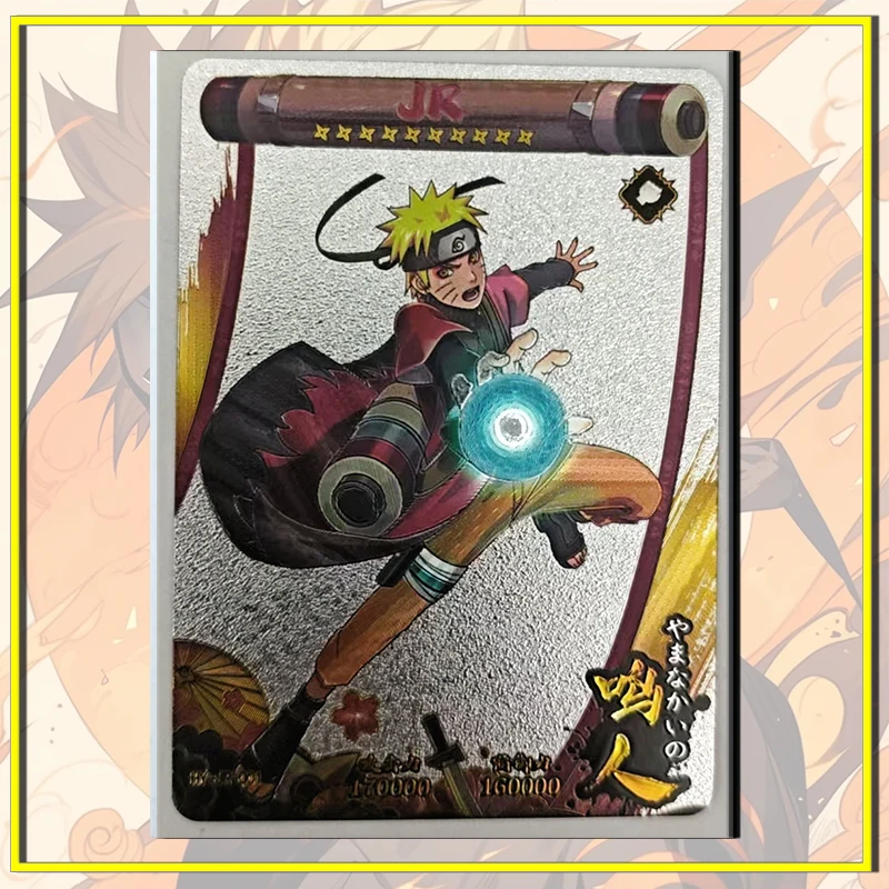 Anime nuevo Naruto JR tarjeta Uzumaki Naruto Tsunade Gaara Jiraiya Hidan tarjetas raras niño colección de juguetes regalos de cumpleaños y Navidad