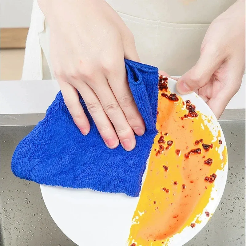 20PCS Magic Dishcloth Microfiber Towel Cleaning Cloths Kitchen Dish Pot Washing Cloth Towels Car Wash Rags for Kitchen 20x20cm