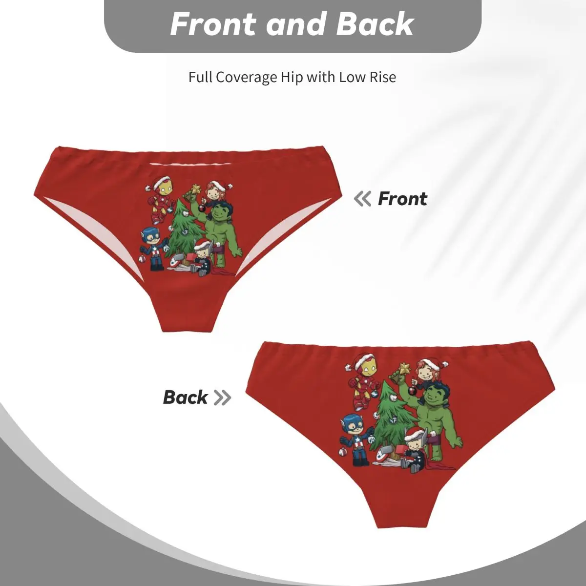 Custom Men Christmas Hulk Men Panties Stretch Briefs Underwear
