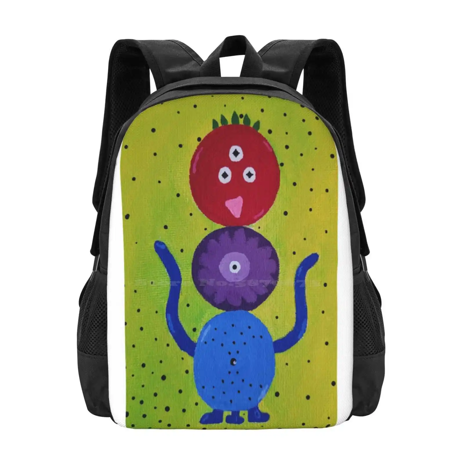 The Dancing Ploops Hot Sale Schoolbag Backpack Fashion Bags Alien Silly Weird Jupi Dancing Fruit