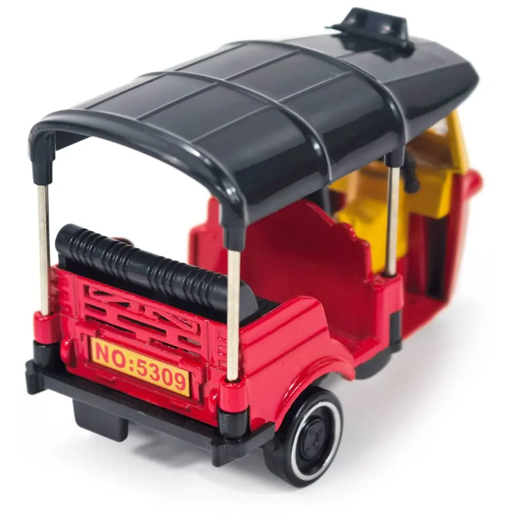 

Multicolor Alloy Tricycle Retro Design Diecast Construction Retro Simulation Model Simulation Details Figure Autorickshaw Model