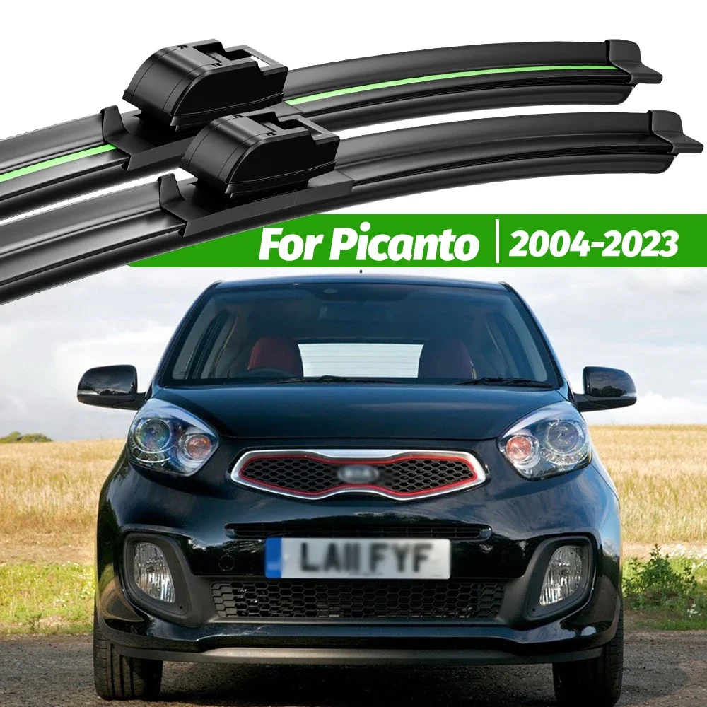 

For Kia Picanto 2004-2023 2pcs Front Windshield Wiper Blades 2005 2008 2012 2013 2014 2016 2018 Windscreen Window Accessories