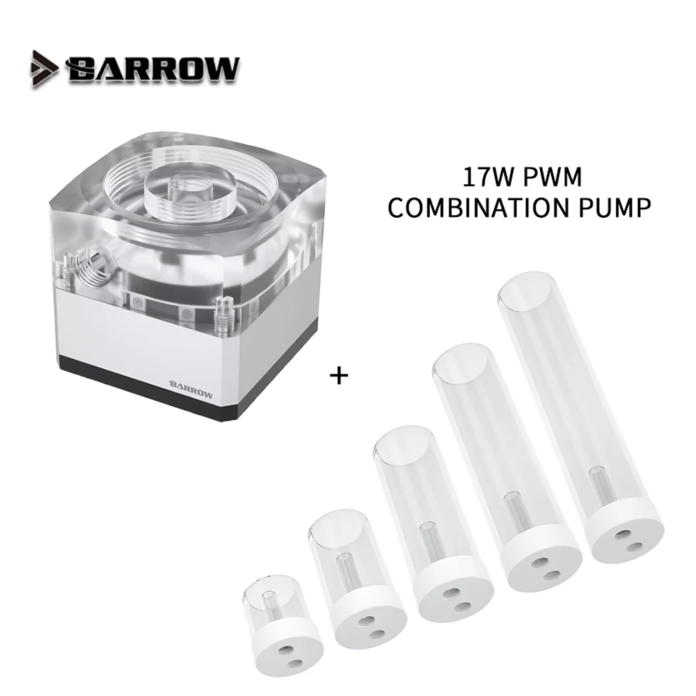 Barrow SPB17-V2, 17W PWM Combination Pumps, LRC 2.0, Wite Reservoirs, Need Combination With Reservoir To Use