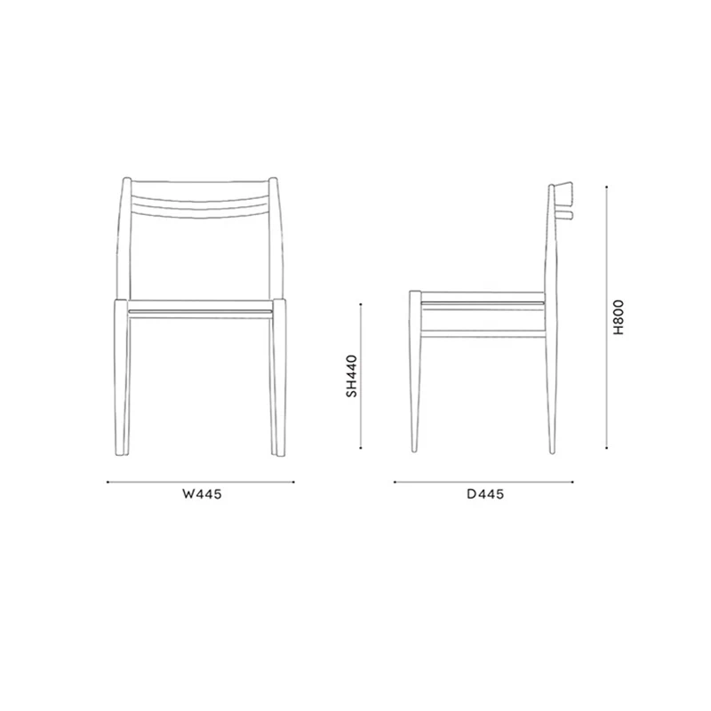 Nordic Simple Modern Dining Chair Kitchen Office Log Rope Woven Leather Study Chair Restaurant Luxury Muebles Furniture WKDC image 6