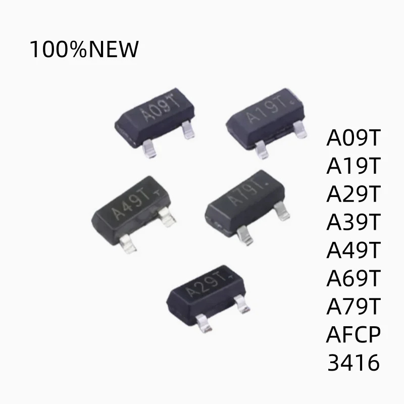 (50Pcs)100%New Ao3400/A09T Ao3401/A19T Ao3402/A29T Ao3403/A39T Ao3404/A49T Ao3406/A69T Ao3407/A79T Ao3415/Afcp Ao3416/3416 Sot-23