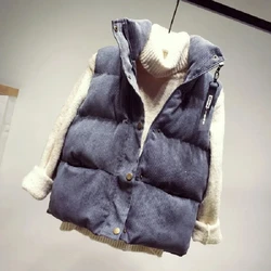 Corduroy Vest Women's Warm and Loose New Korean Version Vest Clip Zipper Jacket Thickened