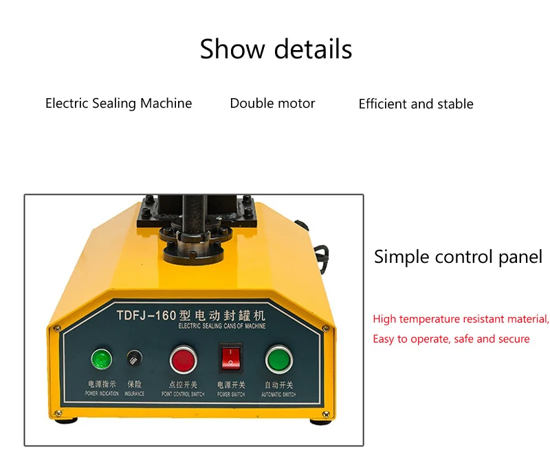 High quality Semi-automatic sealing machine multi-purpose stainless steel can sealing machine easy to operate safe and secure