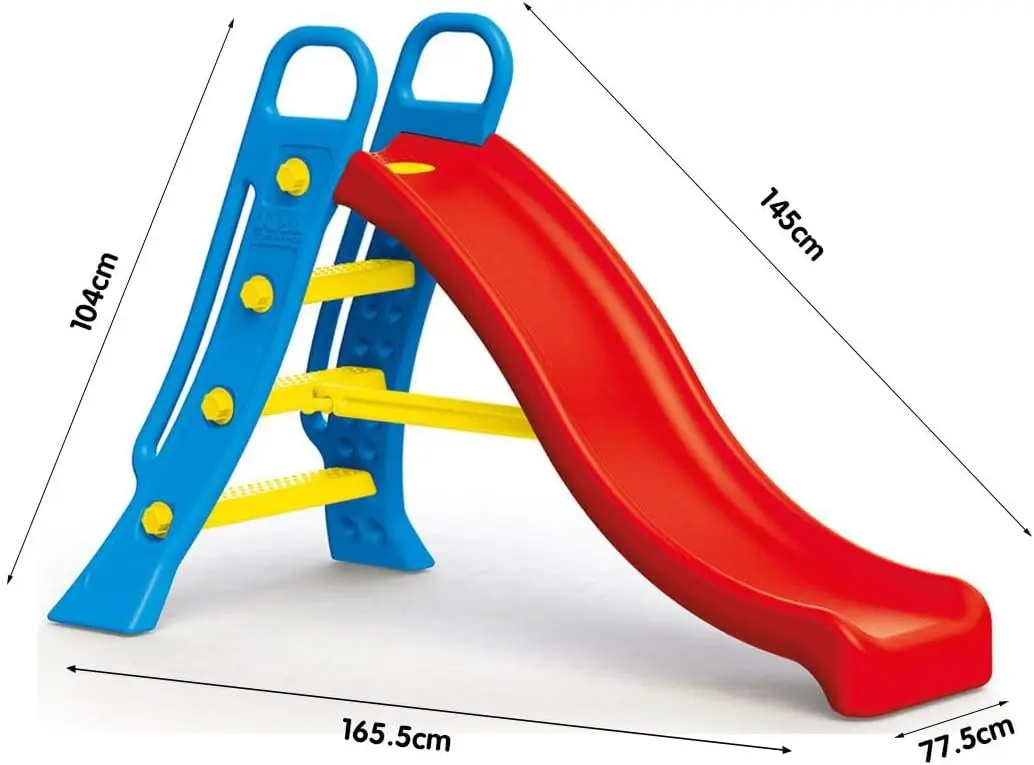 Big Water Slide - Colorful Plastic Outdoor Water Slide, Attach to Garden Hose for Water Feature, Indoor Use Too, Kids & Toddlers