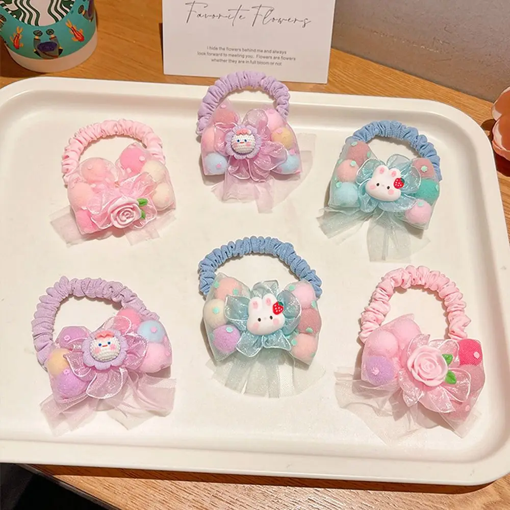 Coletero de dibujos animados para niña, gomas elásticas para el pelo, bonito regalo, novedad